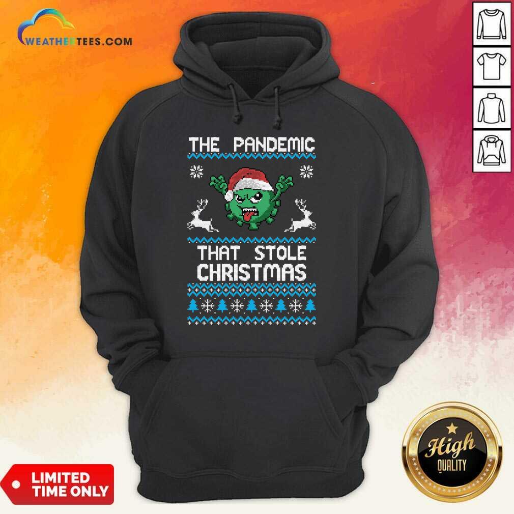Top The Pandemic That Stole Christmas Corona Virus Wear Santa Hat Shirt