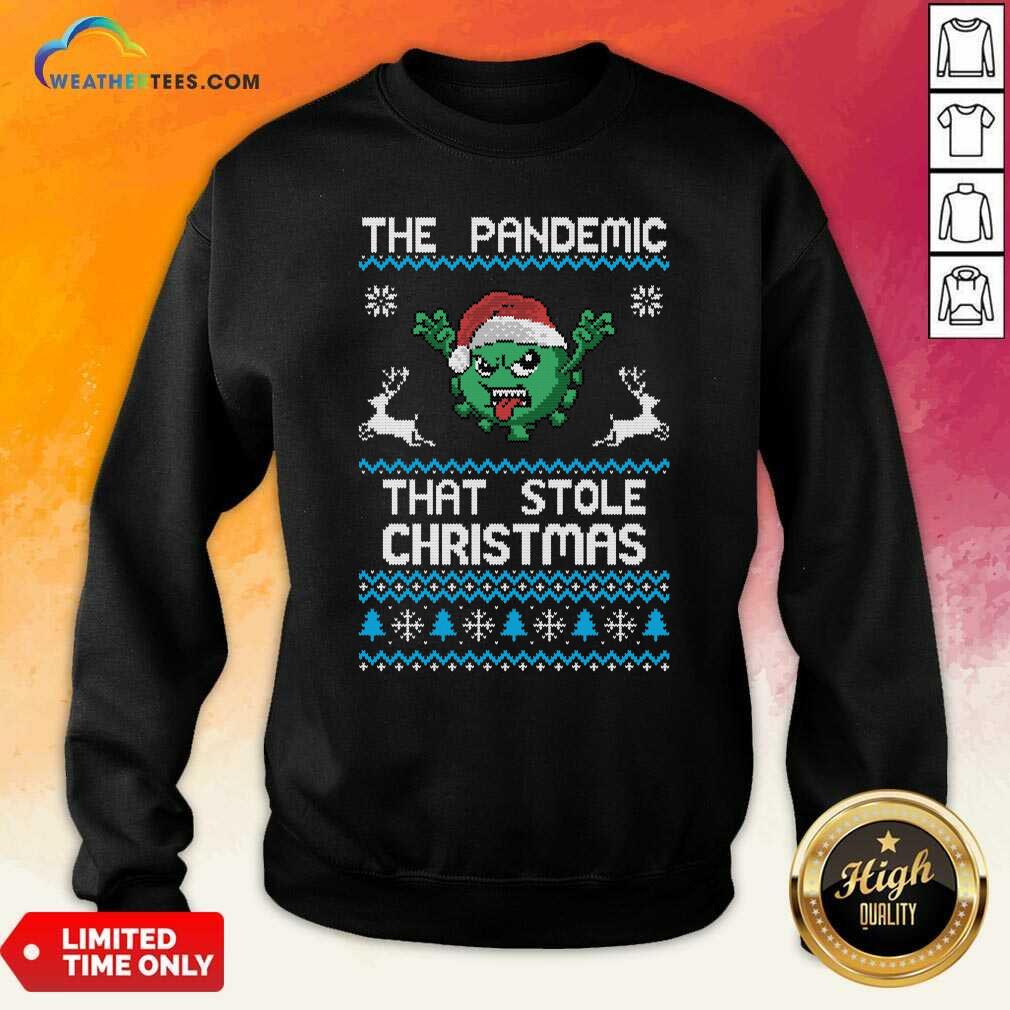 Top The Pandemic That Stole Christmas Corona Virus Wear Santa Hat Shirt