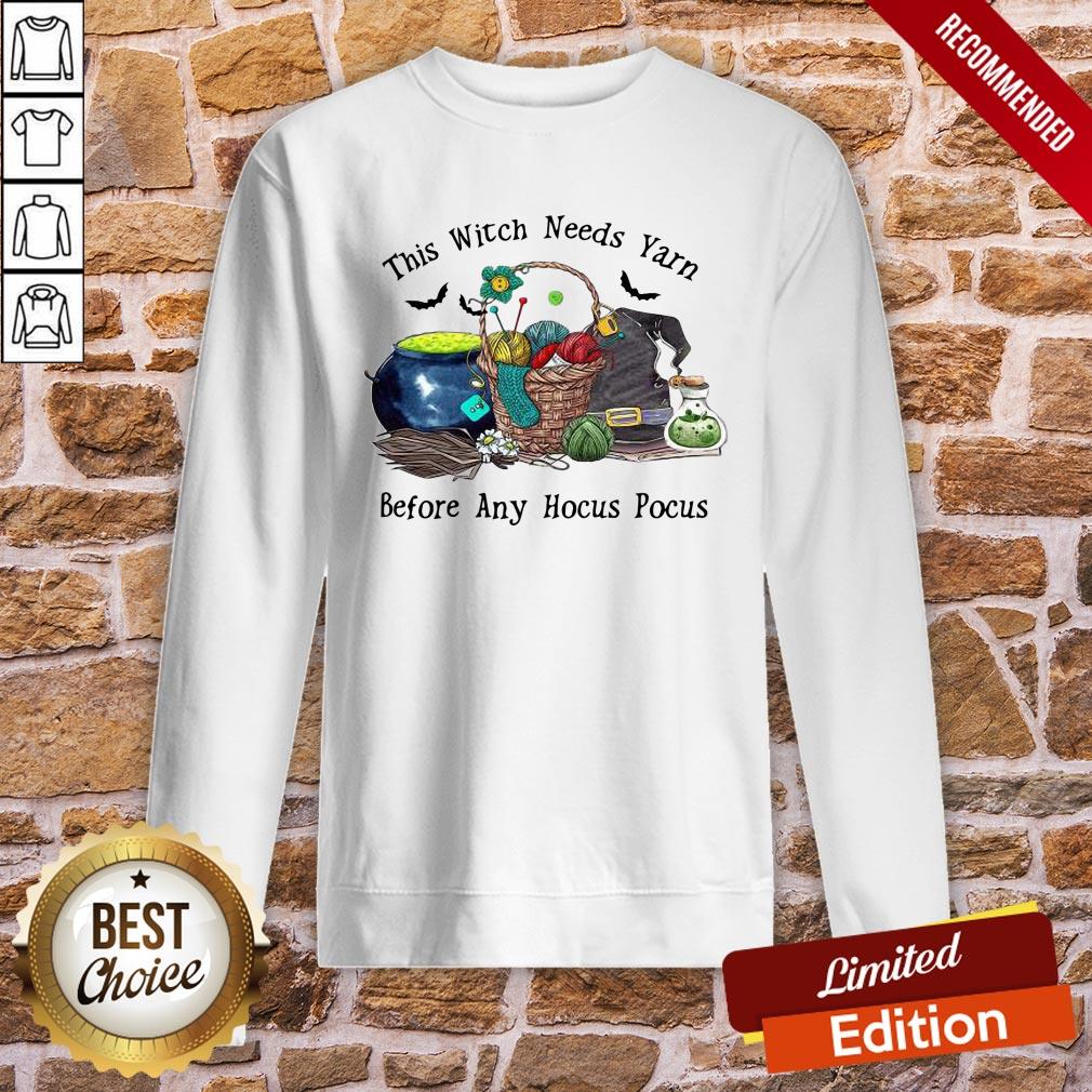 Top This Witch Needs Yarn Before Any Hocus Pocus Shirt