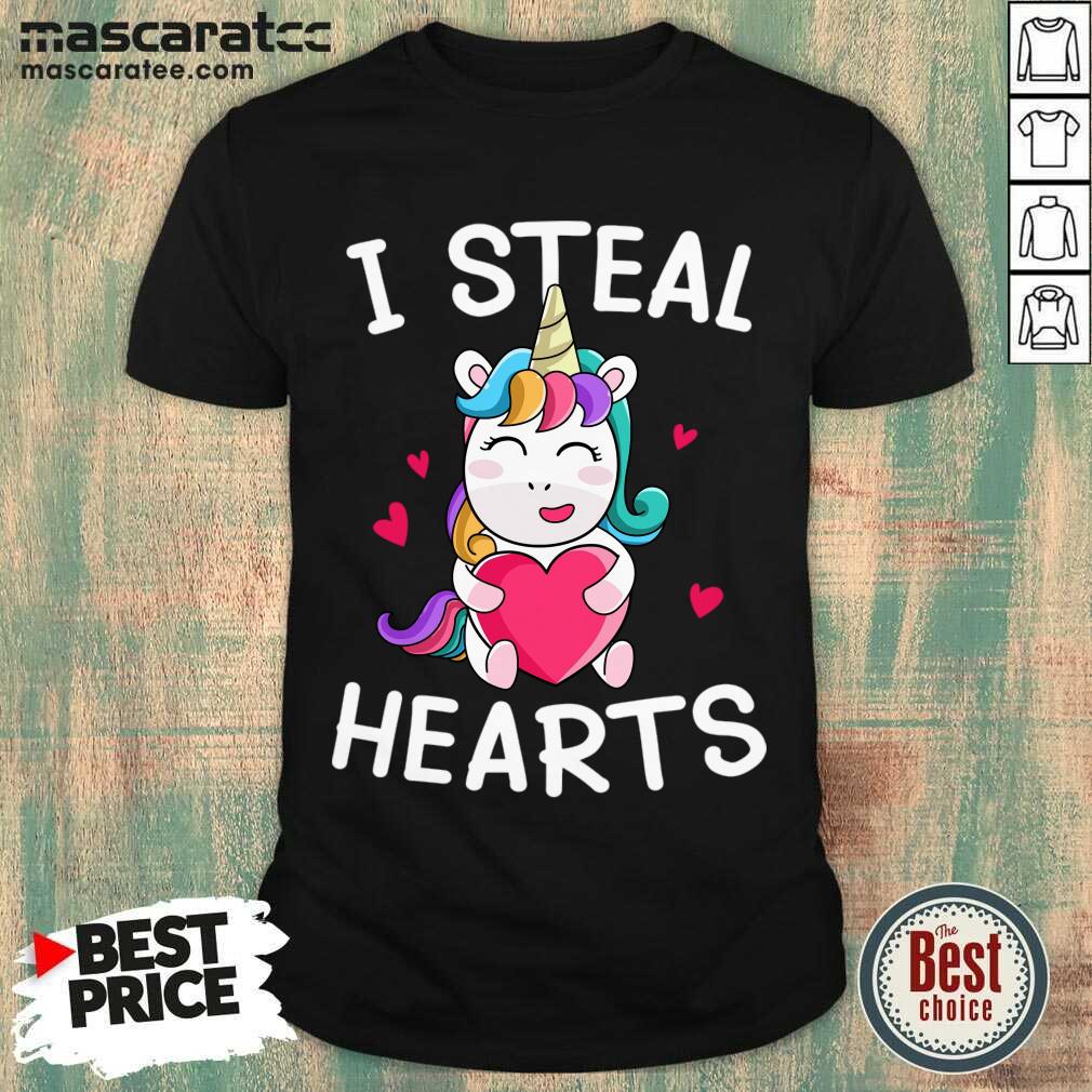 Top Valentine’s Day Unicorn Lovers I Steal Hearts T-Shirt