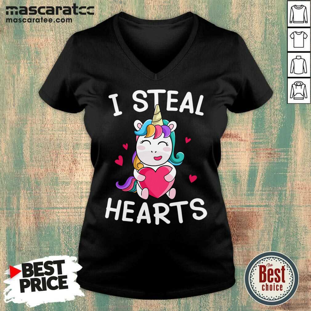 Top Valentine’s Day Unicorn Lovers I Steal Hearts T-Shirt