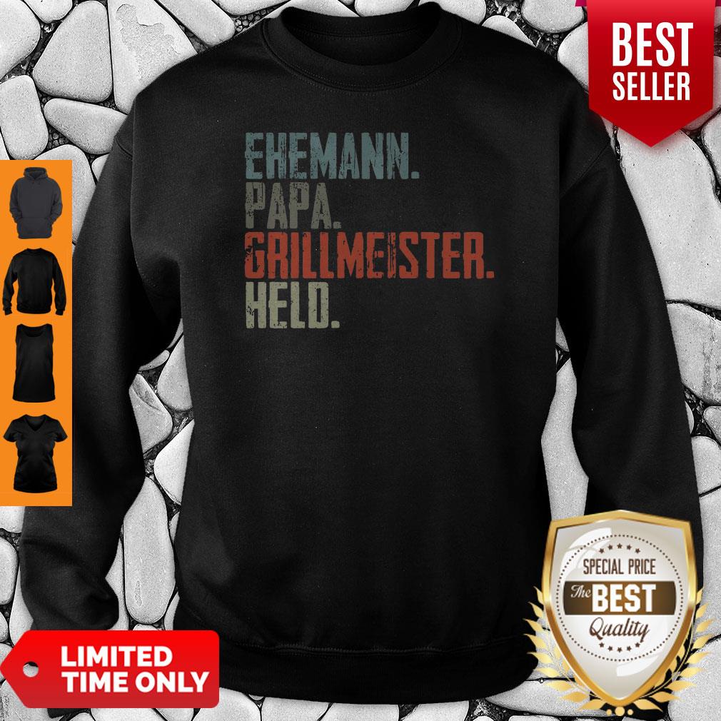 Top Vintage Ehemann Papa Grillmeister Held Shirt