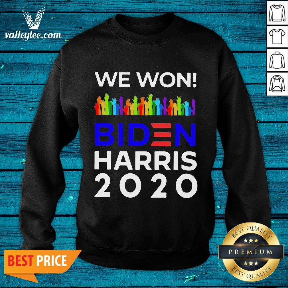 Top We Won Biden Harris 2020 For President Lgbtq Election Celebrate Shirt