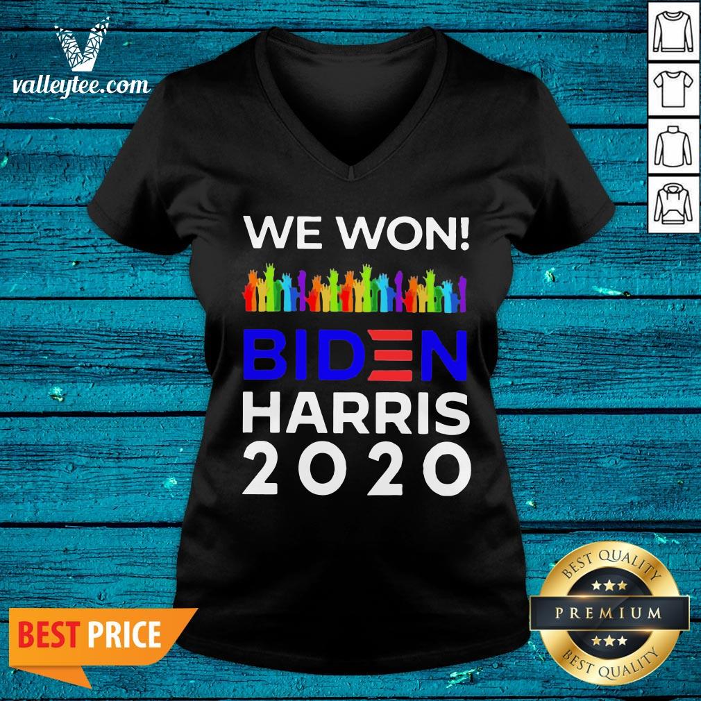 Top We Won Biden Harris 2020 For President Lgbtq Election Celebrate Shirt