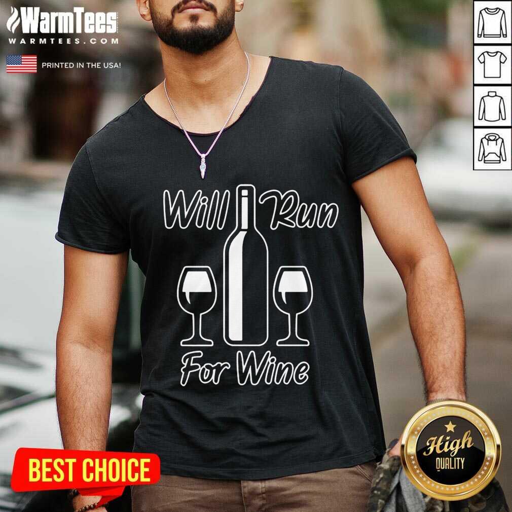 Top Will Run For Wine Runners Running Shirt