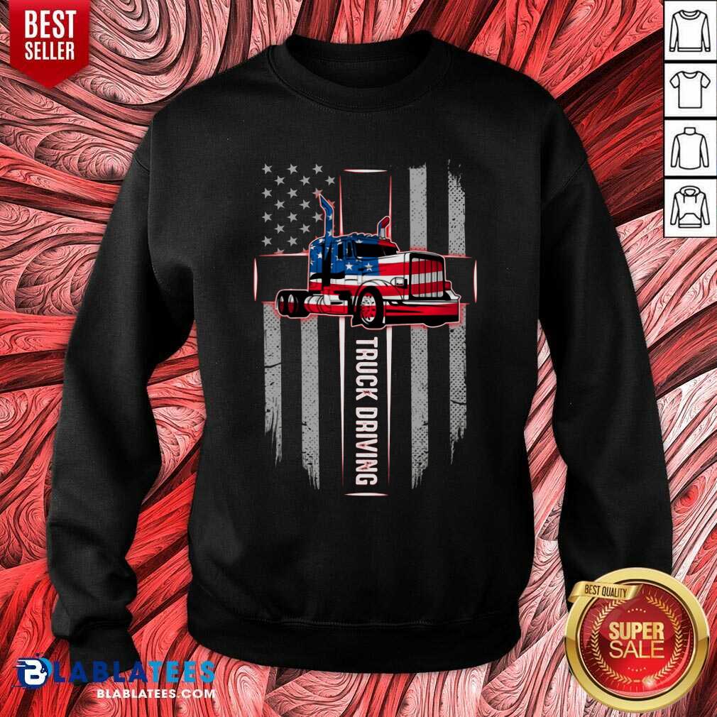 Truck Driving 4th Of July Shirt