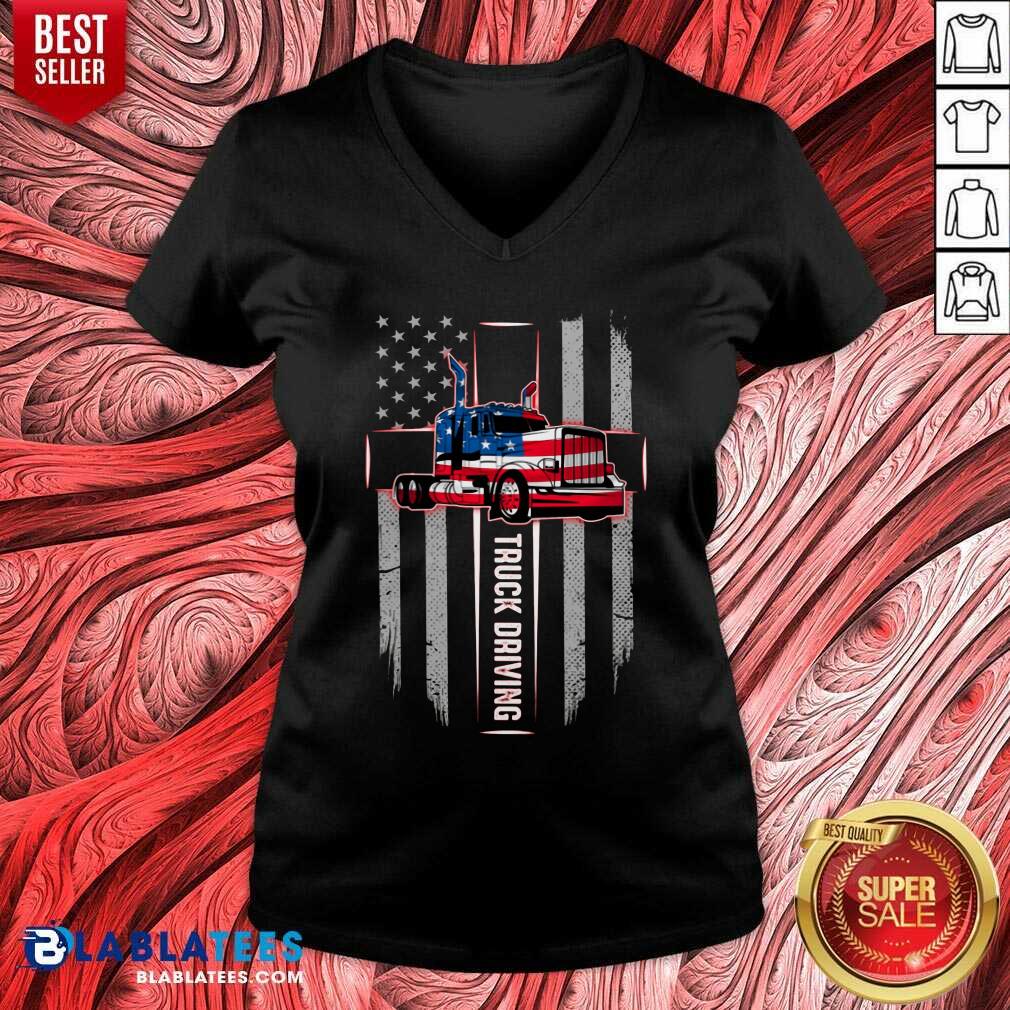 Truck Driving 4th Of July Shirt