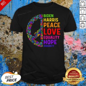 Cute Biden Harris 2020 Peace Love Equality Hope Diversity Shirt