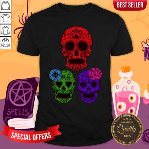 Hollow Sugar Skulls Color Day Of The Dead Shirt