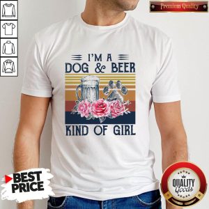 Love I’m A Dog And Beer Kind Of Girl Vintage Shirt