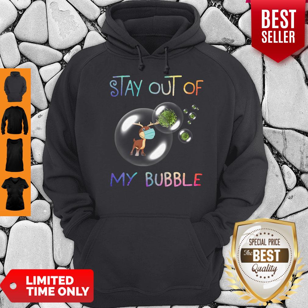 Pretty Reindeer Stay Out Of My Bubble Coronavirus T-Shirt