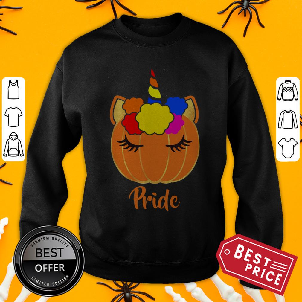 Unicorn Pumpkin LGBT Pride Halloween Shirt