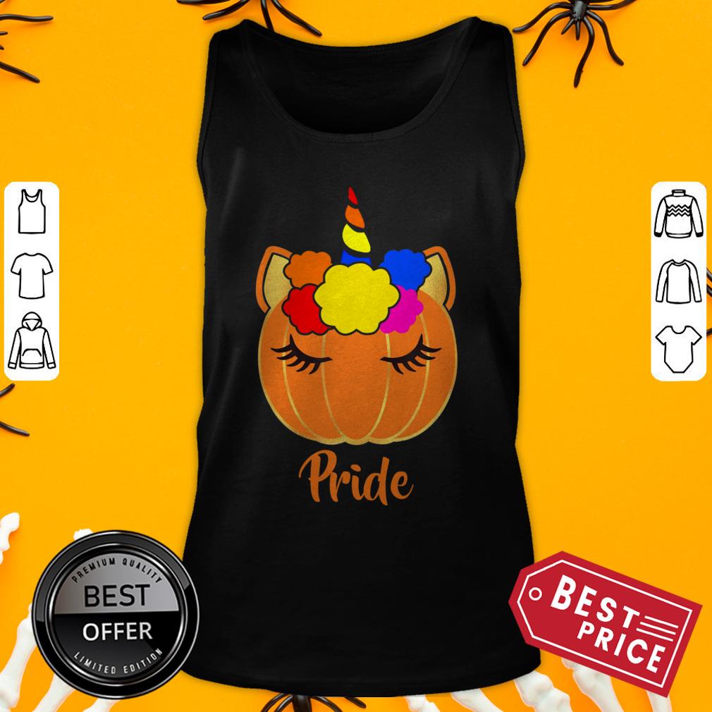 Unicorn Pumpkin LGBT Pride Halloween Shirt