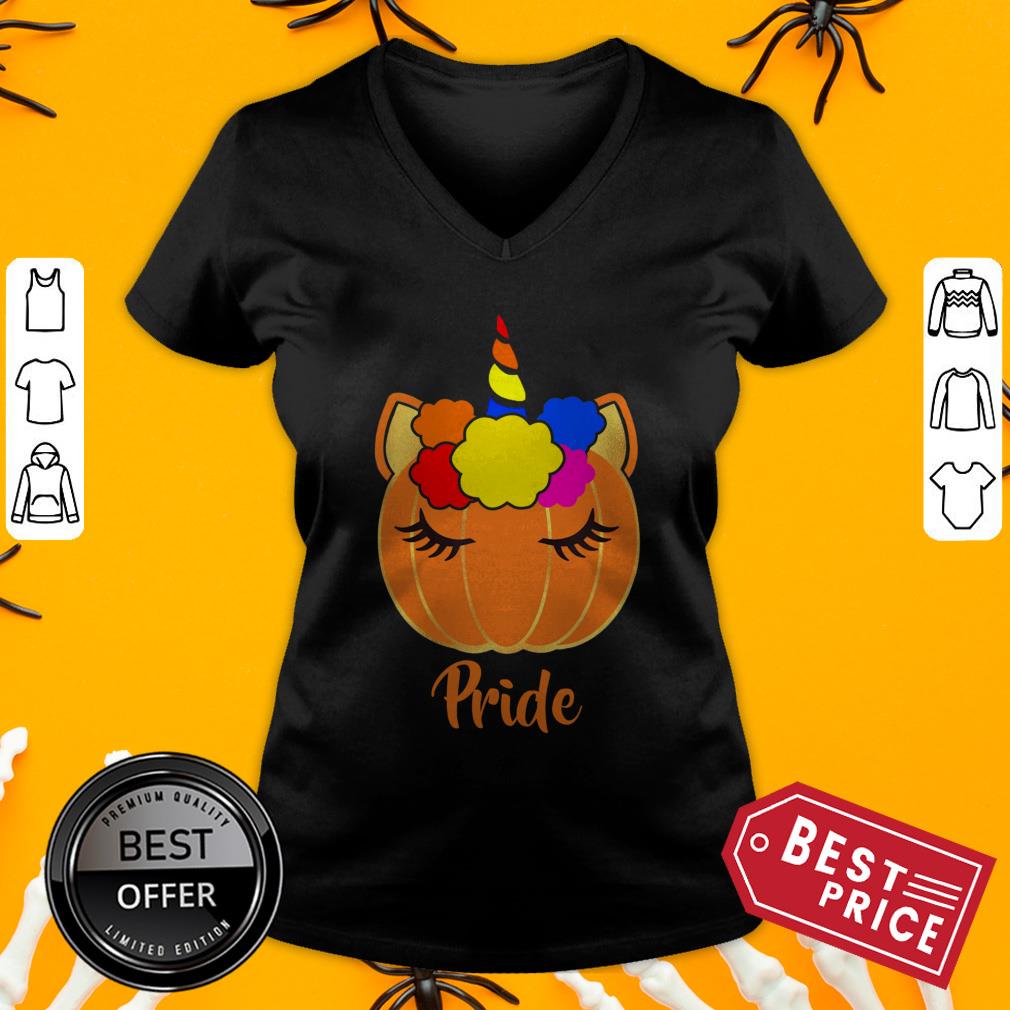 Unicorn Pumpkin LGBT Pride Halloween Shirt
