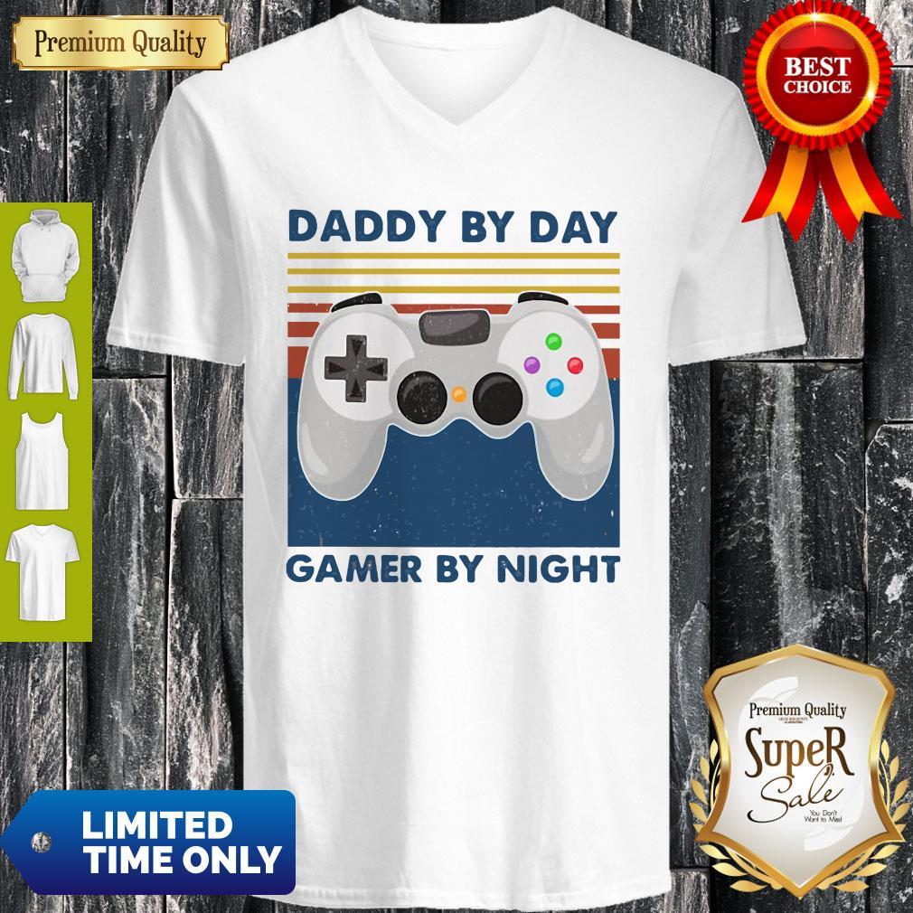 Family Daddy By Day Gamer By Night Vintage Shirt
