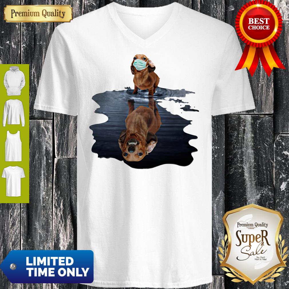 Top Dachshund Mask Reflection Shirt