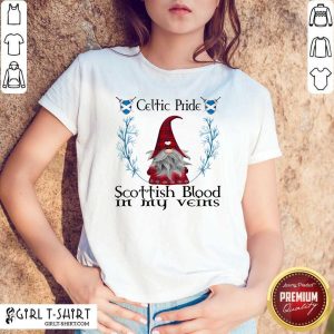 Great Gnome Celtic Pride Scottish Blood In My Veins Christmas Shirt