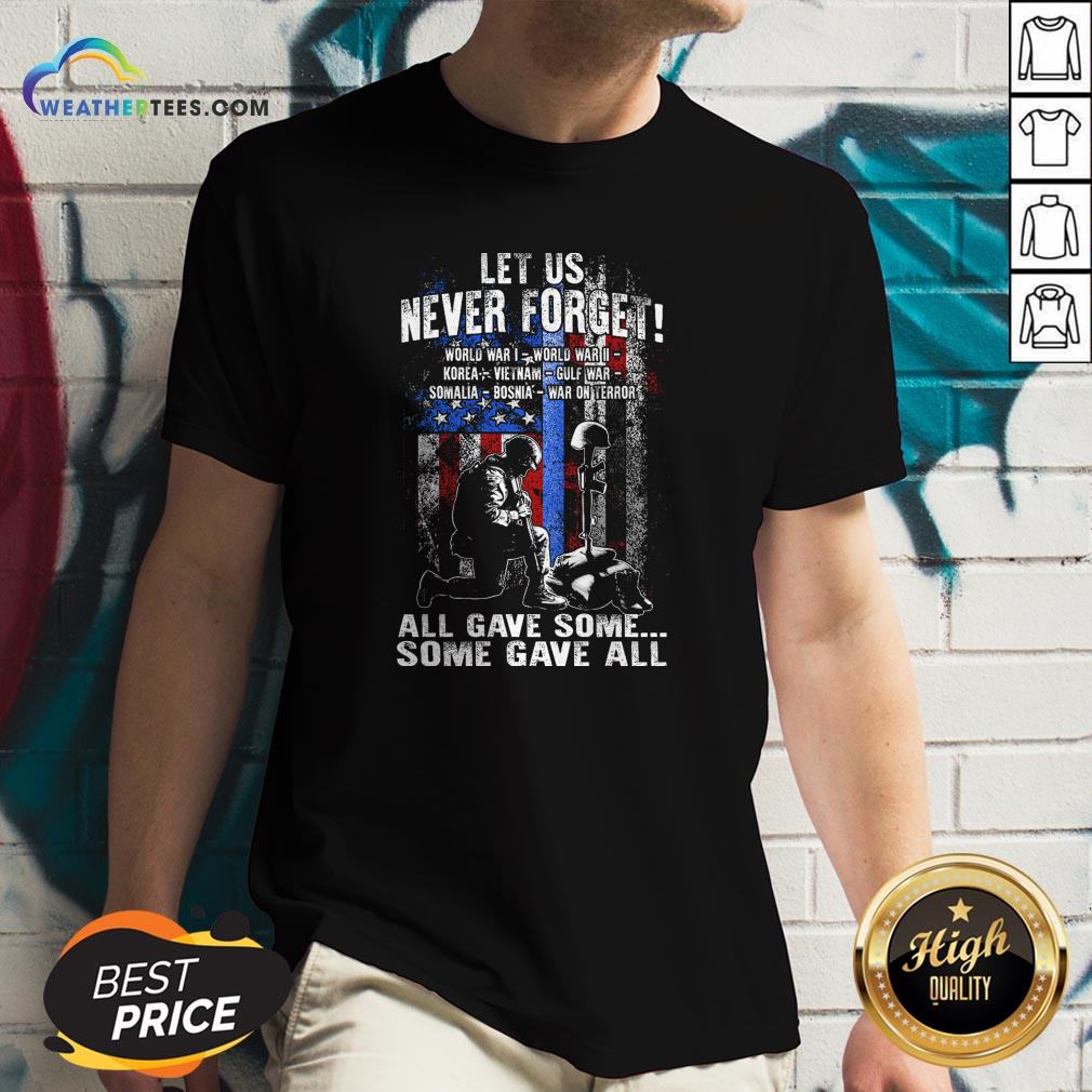 Veteran Let Us Never Forget All Gave Some Some Gave All Shirt
