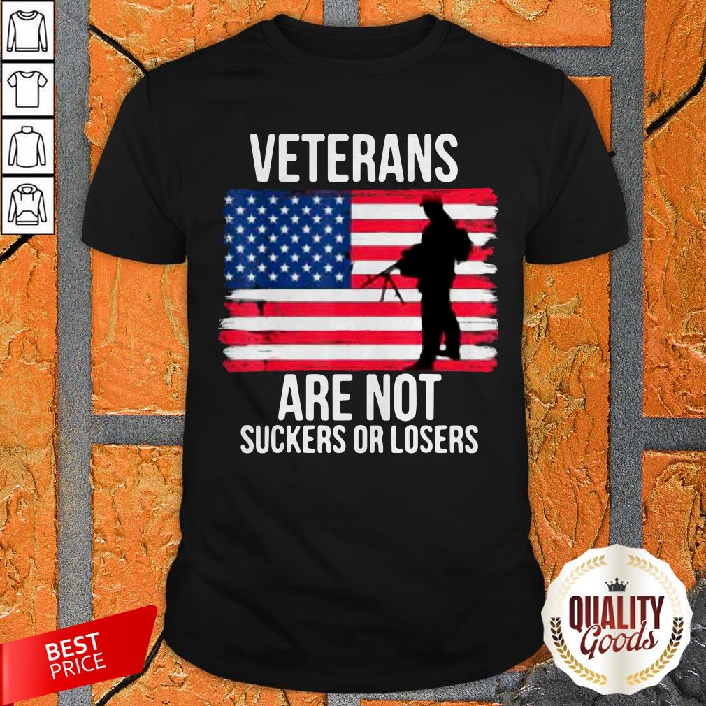 Veterans Are Not Suckers Or Losers Biden 2020 ANTI TRUMP American Flag Shirt