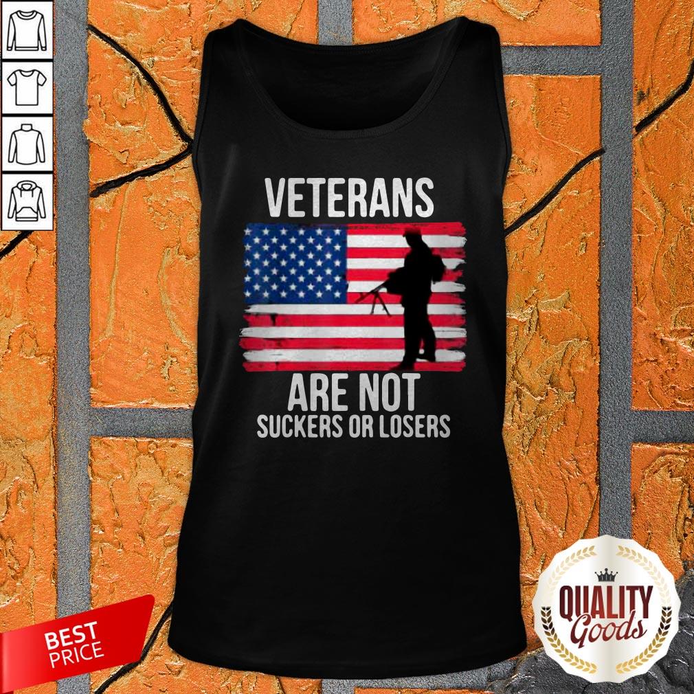 Veterans Are Not Suckers Or Losers Biden 2020 ANTI TRUMP American Flag Shirt