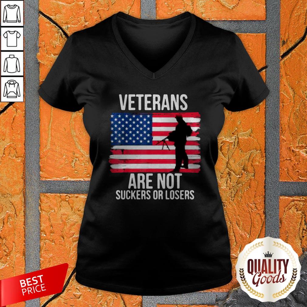 Veterans Are Not Suckers Or Losers Biden 2020 ANTI TRUMP American Flag Shirt