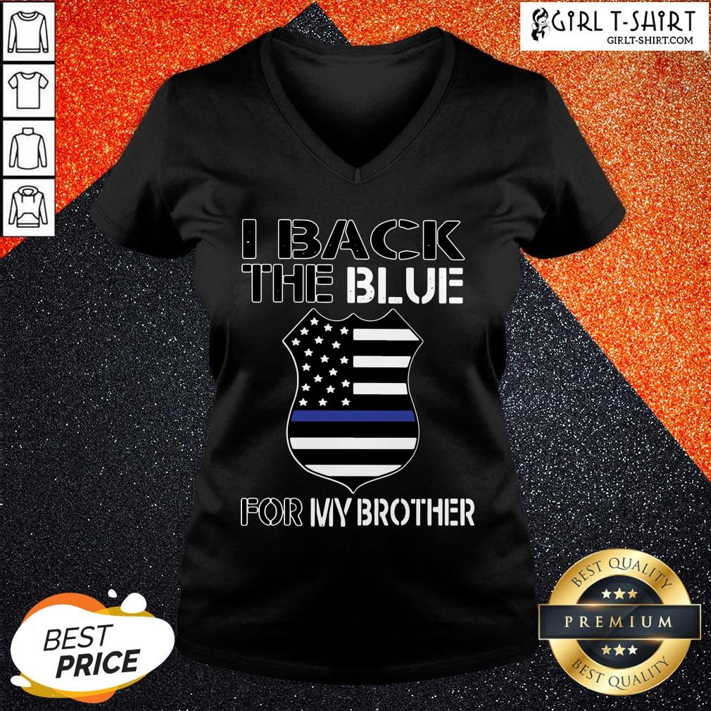Vibe American Flag I Back The Blue For My Brother Shirt