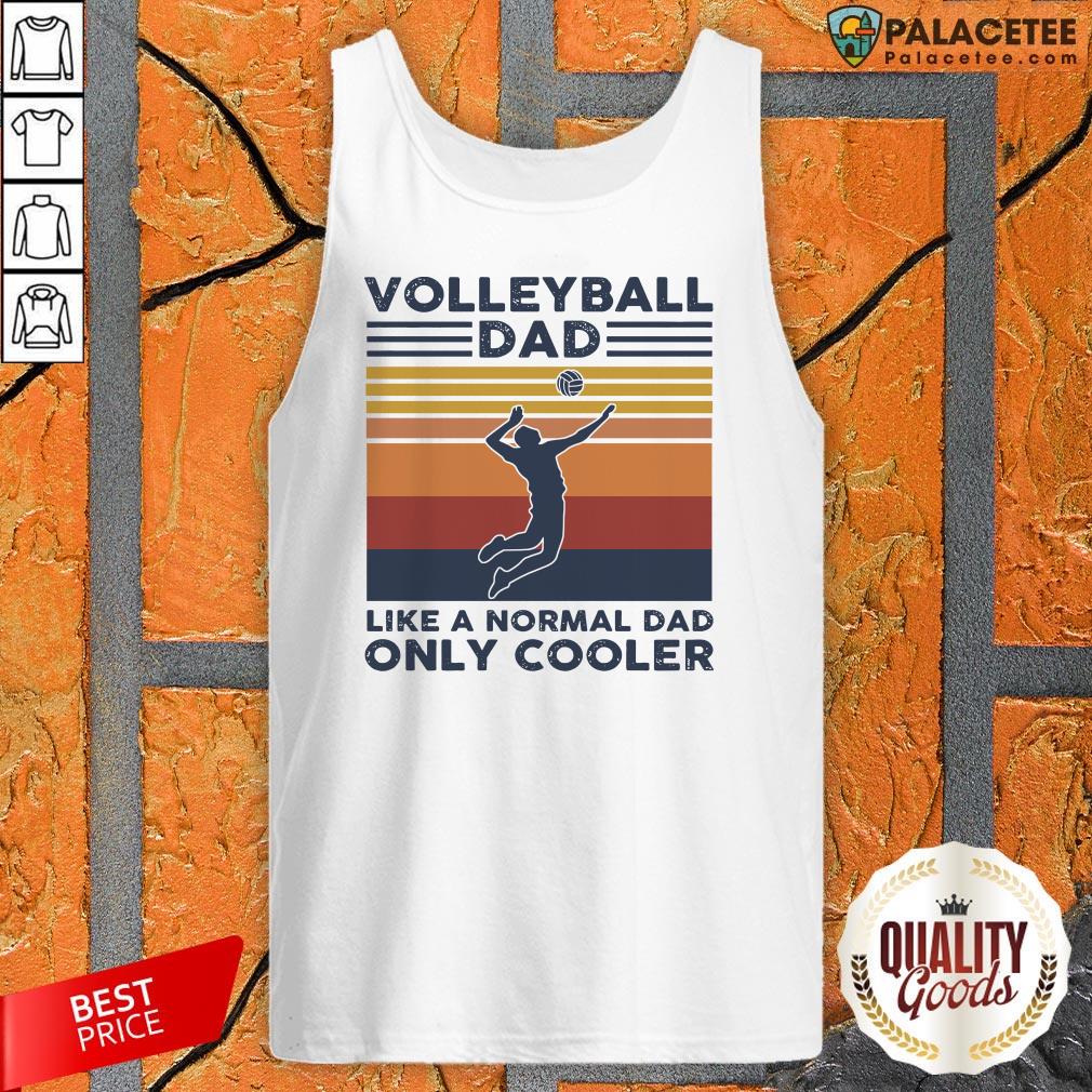 Vintage Volleyball Dad Like A Normal Dad Only Cooler Shirt