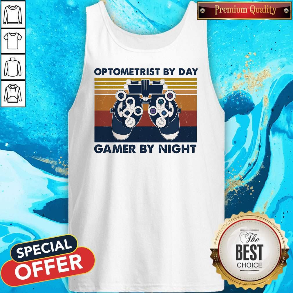 Vip Optometrist By Day Gamer By Night Vintage Retro Shirt