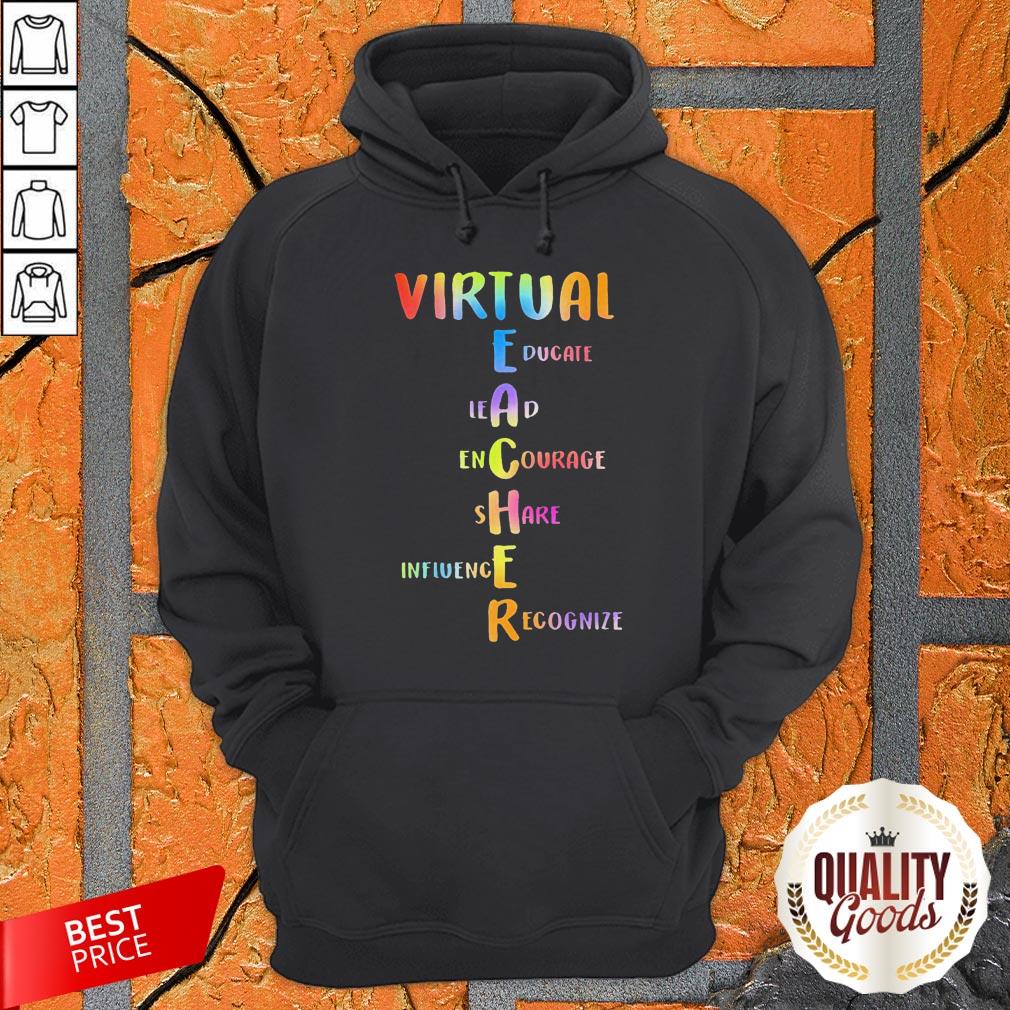 Virtual Educate Lead Encourage Share Influence Recognize Shirt