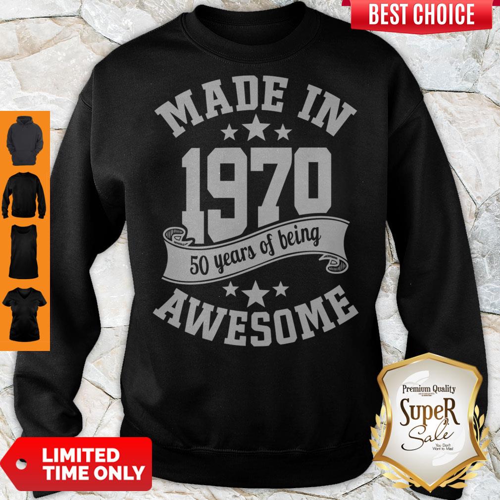 Nice Made In 1970 50 Years Of Being Awesome Shirt