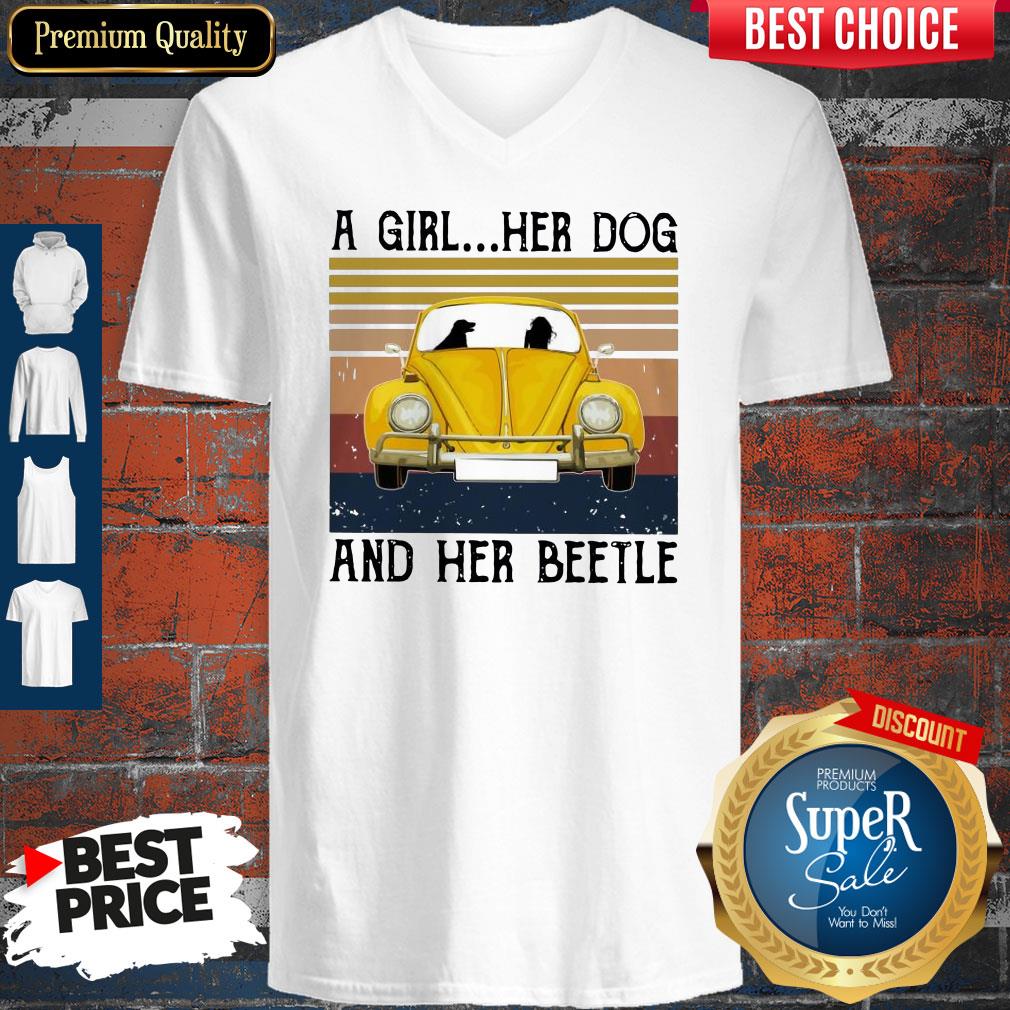 Volkswagen Beetle A Girl Her Dog And Her Beetle Vintage Shirt
