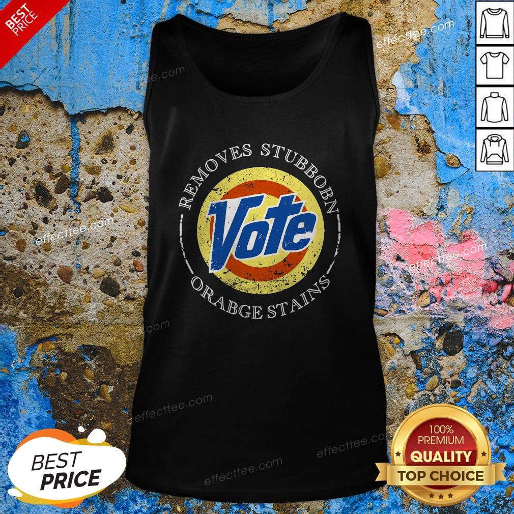 Vote Removes Stubborn Orange Stains Shirt