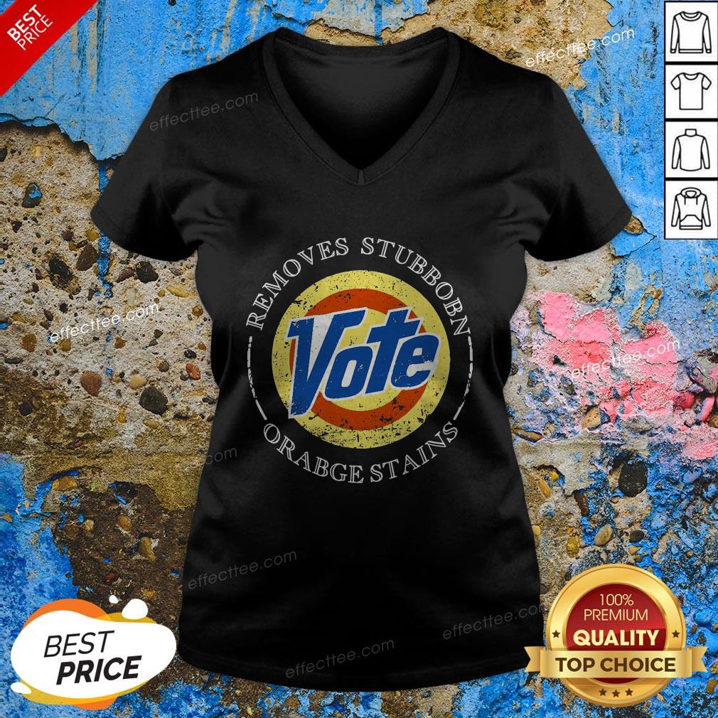 Vote Removes Stubborn Orange Stains Shirt