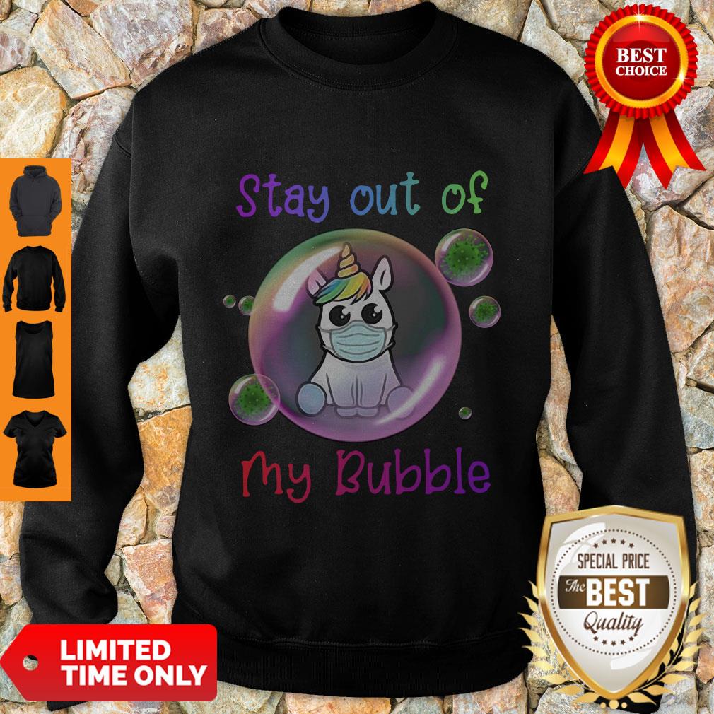 Premium Cute Stay 6ft Away From My Bubble Unicorn Shirt