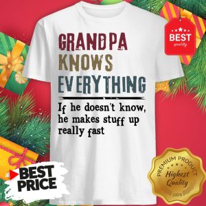 Official Uncle Knows Everything If He Doesn't Know He Makes Stuff Up Really Fast Shirt