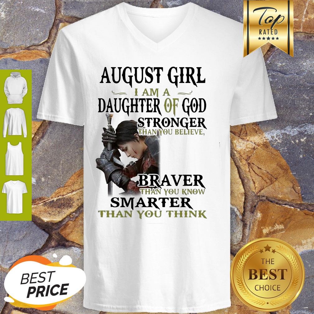 warrior-woman-august-girl-i-am-a-daughter-of-god-stronger-than-you-believe-v-neck.jpg