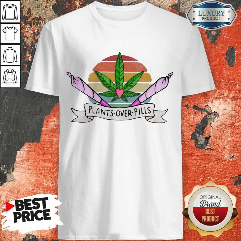 Weed Plants Over Pills Vintage Shirt