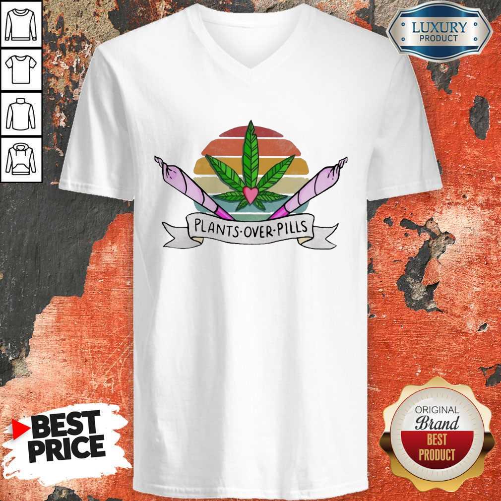 Weed Plants Over Pills Vintage Shirt