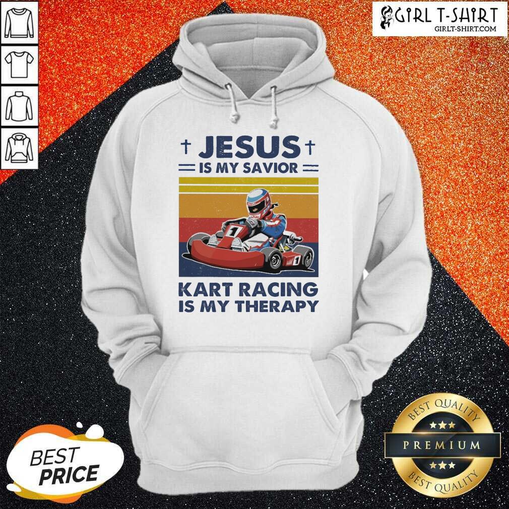 Well Jesus Is My Savior Kart Racing Is My Therapy Vintage Shirt