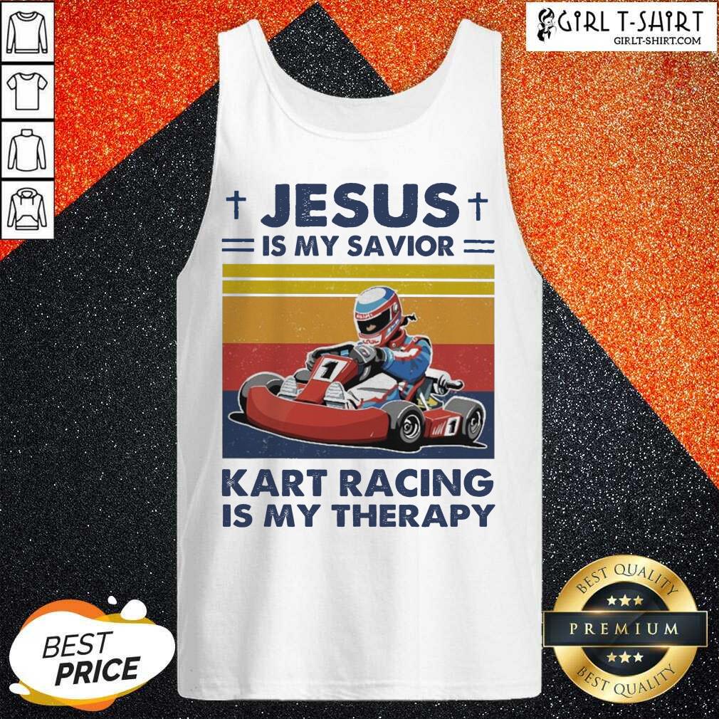Well Jesus Is My Savior Kart Racing Is My Therapy Vintage Shirt