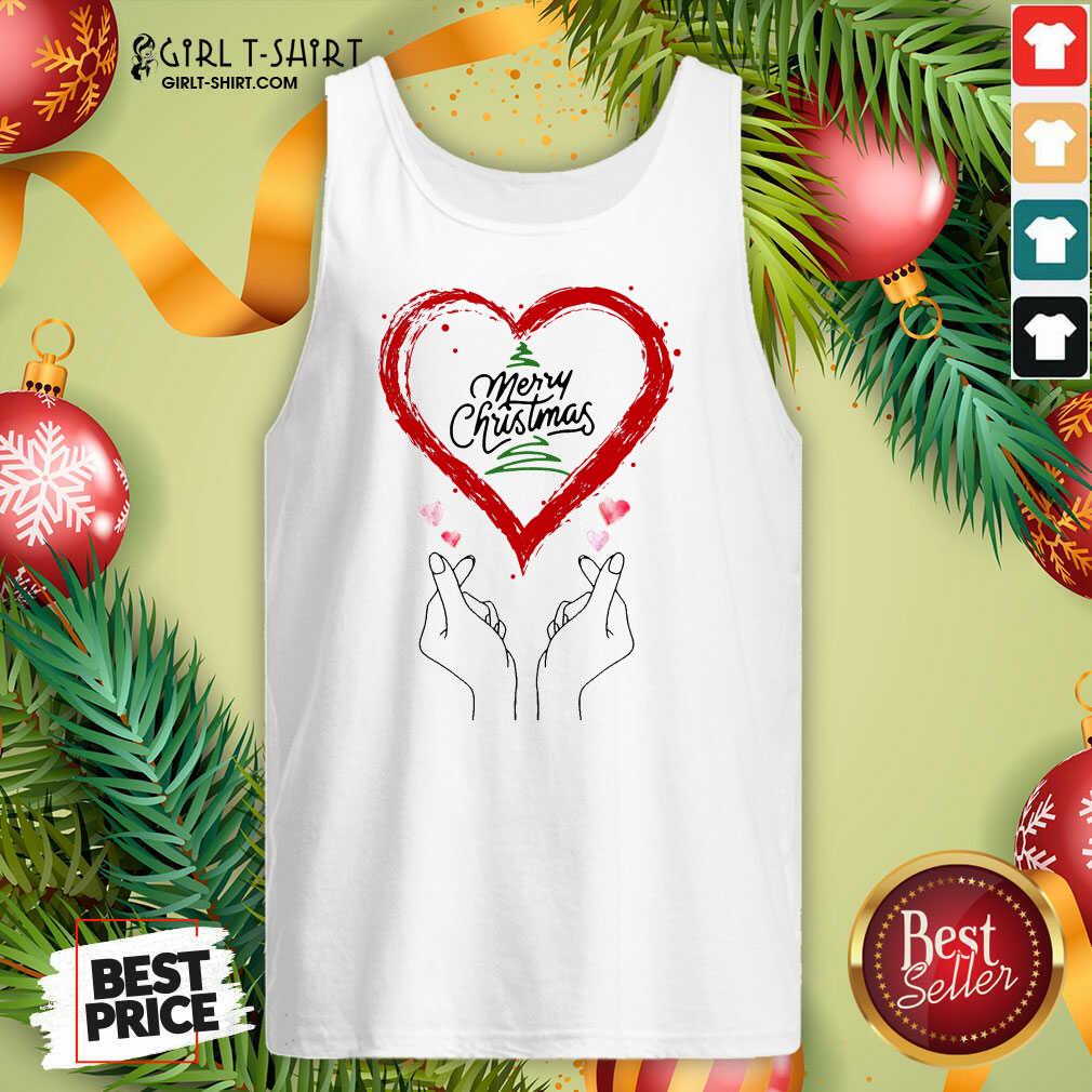 Well Merry Christmas Finger Heart Shirt