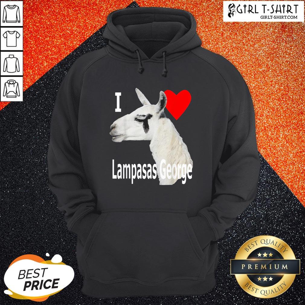 What I Love Lampasas George The Llama White Letter Shirt