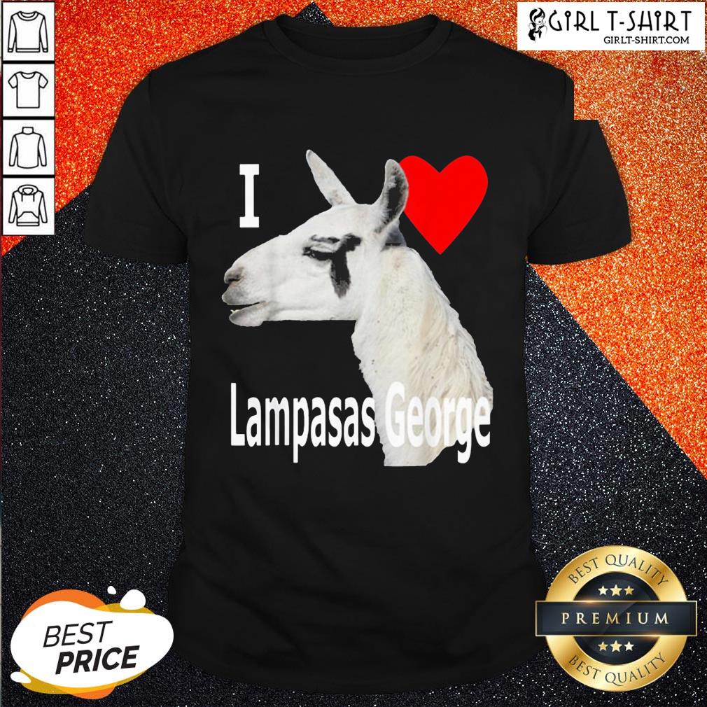 What I Love Lampasas George The Llama White Letter Shirt