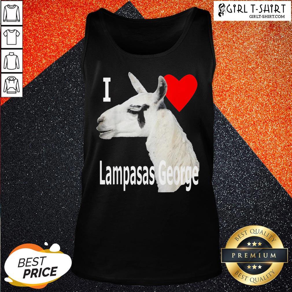 What I Love Lampasas George The Llama White Letter Shirt