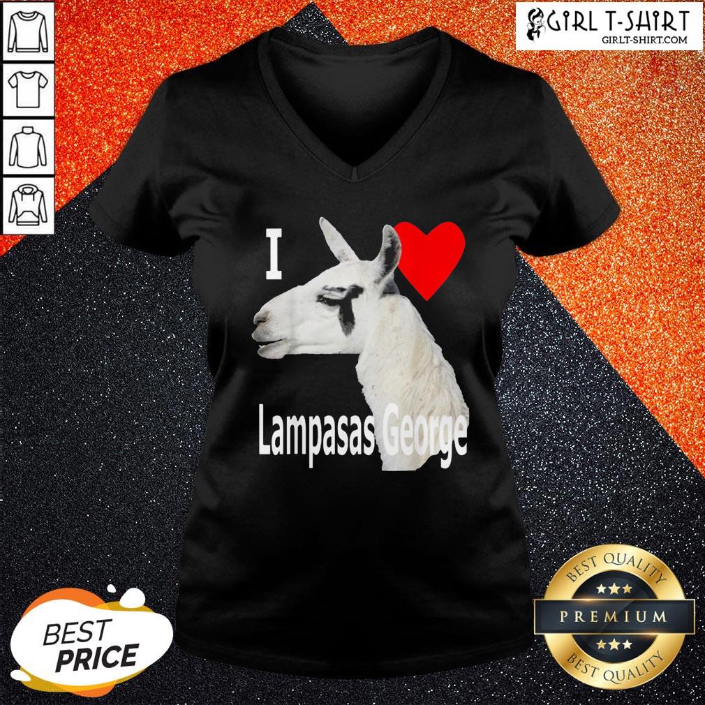What I Love Lampasas George The Llama White Letter Shirt
