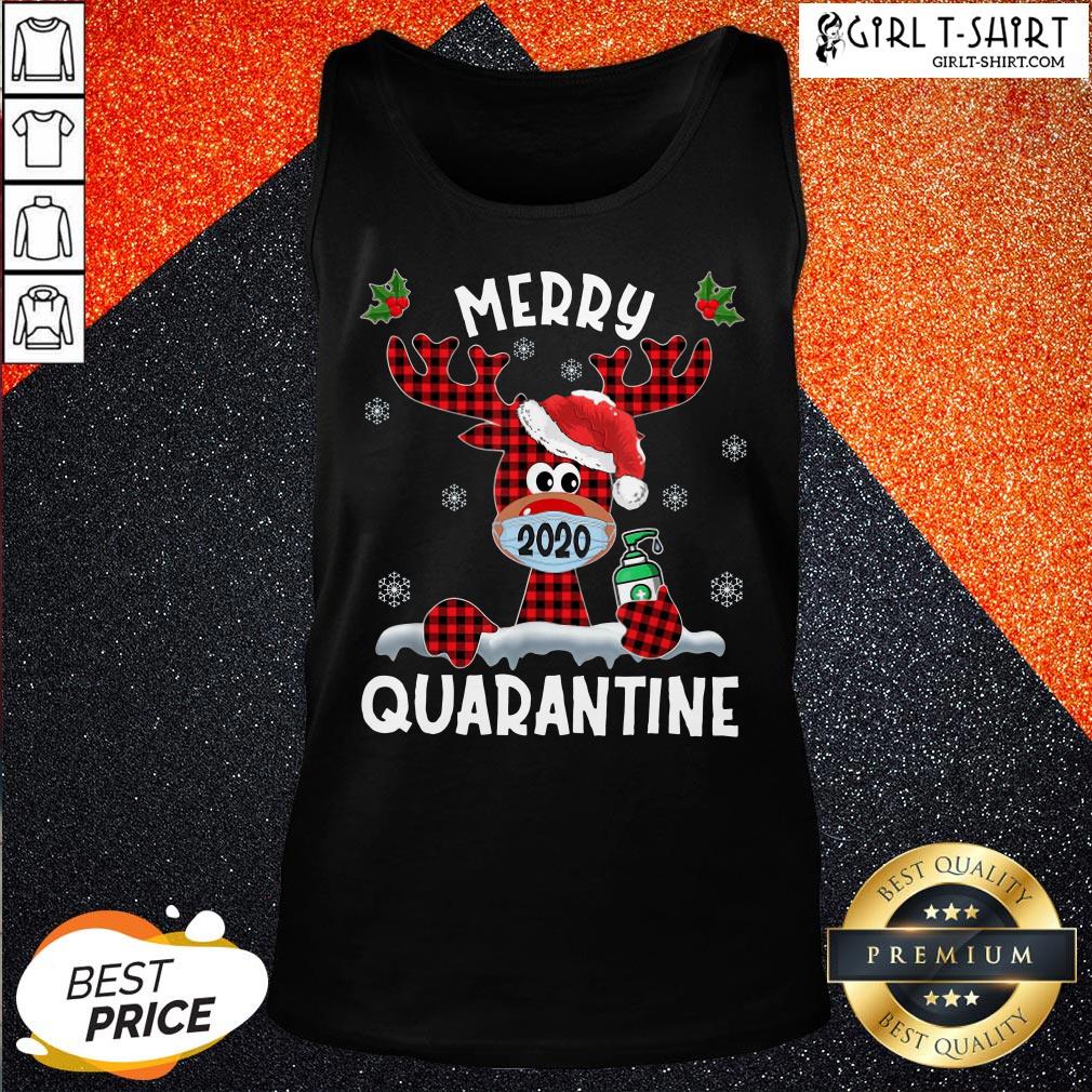 What Reindeer Face Mask 2020 Merry Christmas Quarantine Shirt