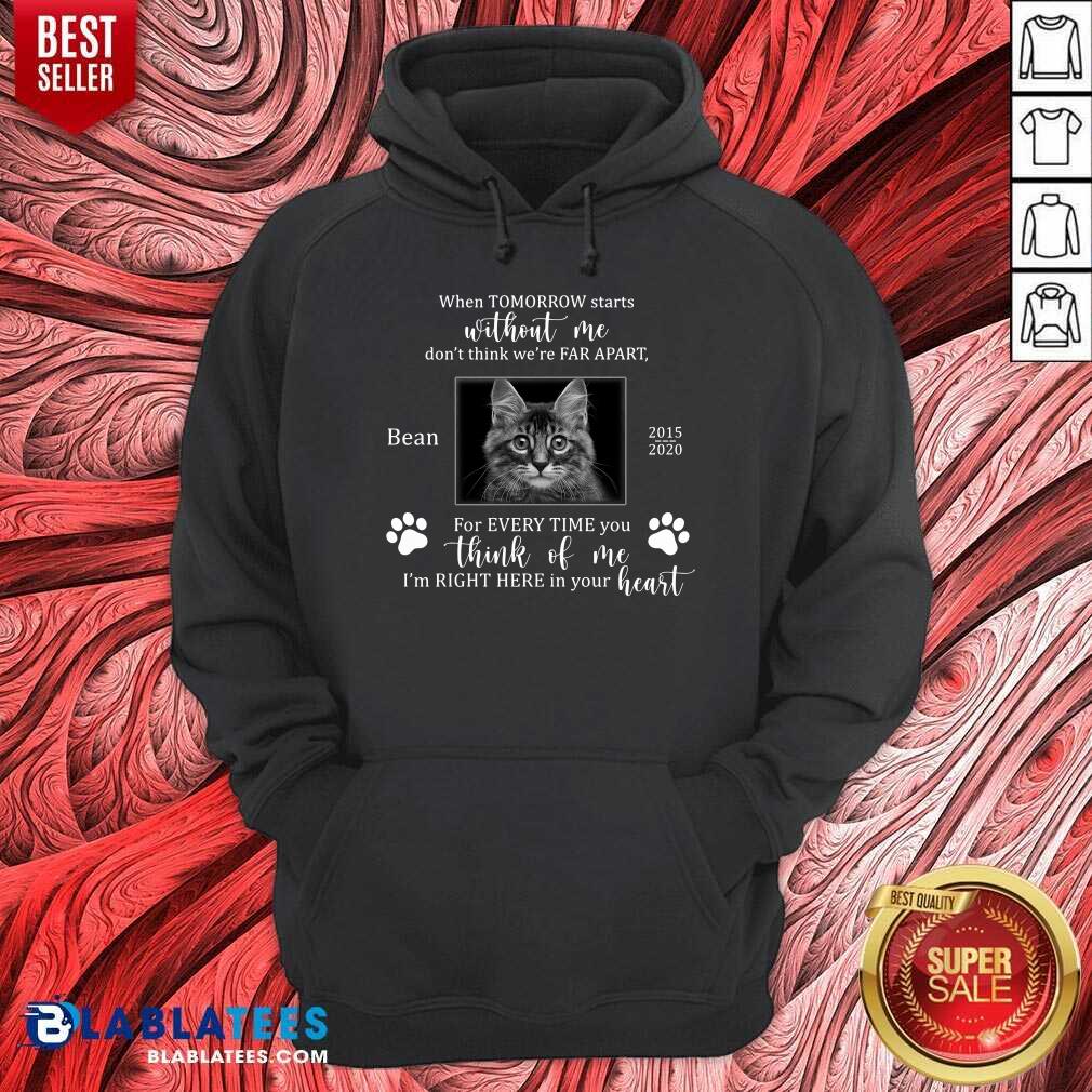 When Tomorrow Starts Without Me I'M Right Here In Your Heart Cat Shirt