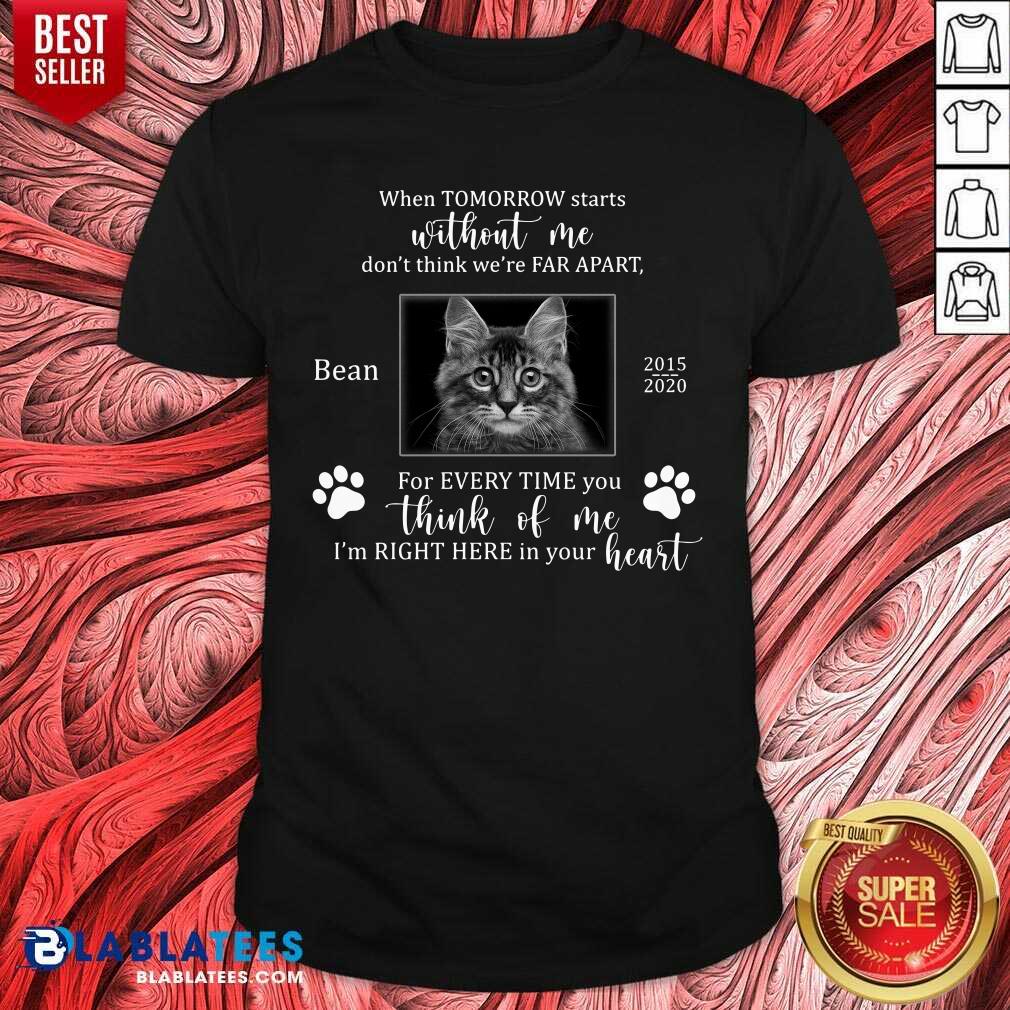 When Tomorrow Starts Without Me I'M Right Here In Your Heart Cat Shirt