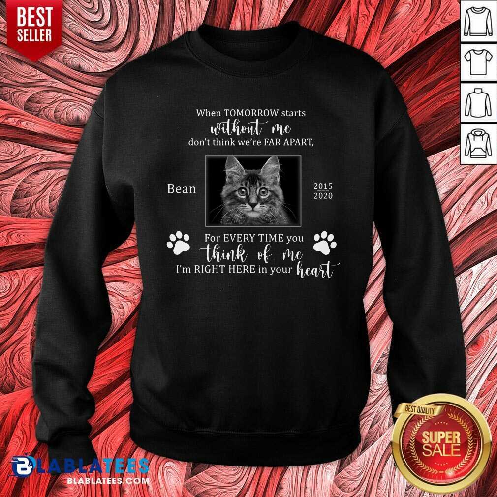 When Tomorrow Starts Without Me I'M Right Here In Your Heart Cat Shirt