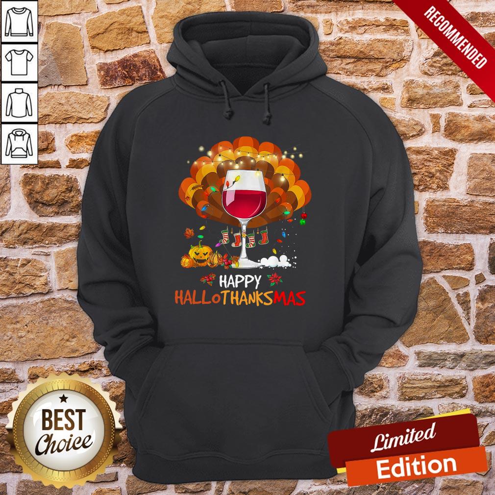 Wine Happy HalloThanksMas Shirt